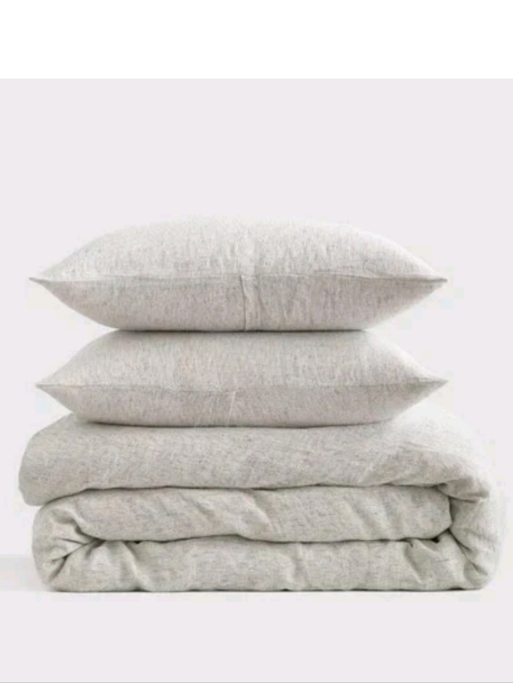 Quince 100% Euro Linen Duvet Cover Mini Pin Stripe Cover Set Full / Queen New